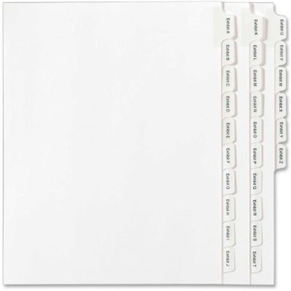 Avery Dennison Avery A to Z Legal Exhibit Divider, Printed A to Z, 8.5"x11", 1 Tab/25 Sets, White/White 82105